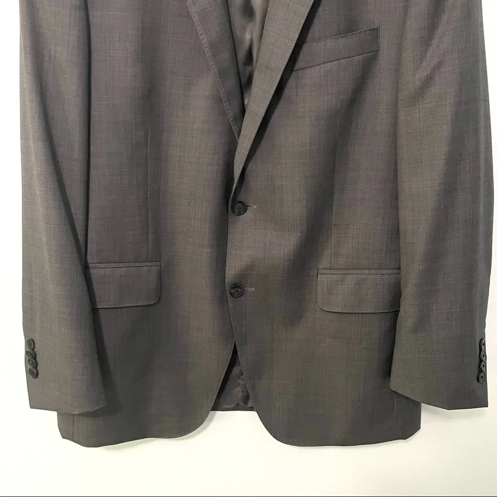 Peter Millar Mens Gray Classic Fit Wool Suit Jacket Size 40R